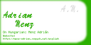 adrian menz business card